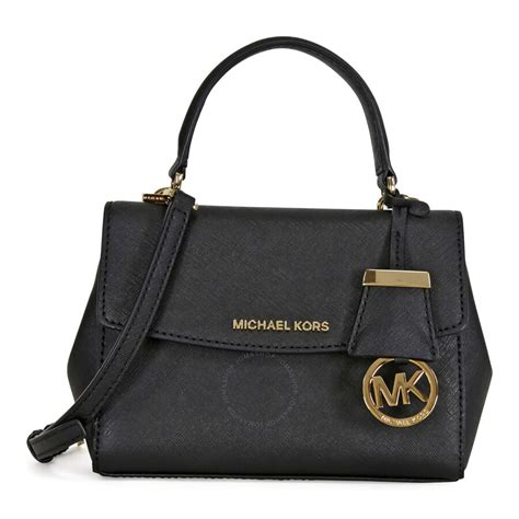 Michael Kors Ava Saffiano Leather Small Crossbody Satchel 